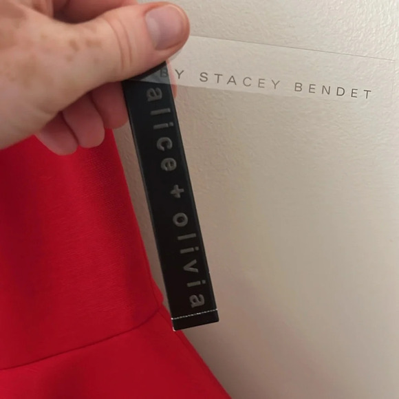 Alice + Olivia NWT Red Ember Cap Sleeve Party Dress Size 2 Revolve Coquette Cute - Picture 3 of 15